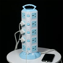 Qonioi Power Strip Surge Protector Tower, 3 USB Ports 20 Socket Plugs 6.6ft Cord, Vertical Charging Station