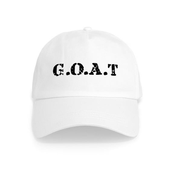 CafePress - G.O.A.T Greatest Of All Tim Cap - Adjustable 100% Brushed Unisex Casual Cotton Baseball Cap, Beige, 1