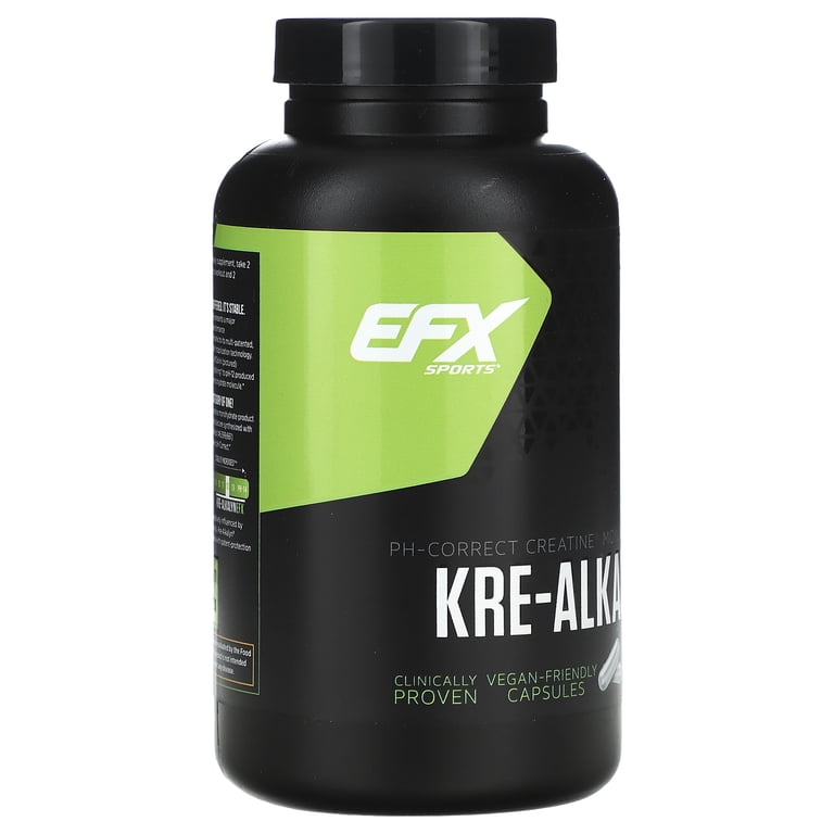 EFX Sports Kre-Alkalyn, 120 Vegetable Capsules (750 mg per Capsule