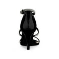 thumbnail image 2 of BLISSFUL STEP Women's Rhinestone Ankle Strap Stiletto High Heels Sandals, 2 of 7