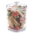 thumbnail image 6 of mDesign Tall Round Plastic Dog Food, Treat Storage Canister Jar - 3 Pack - Clear, 6 of 8