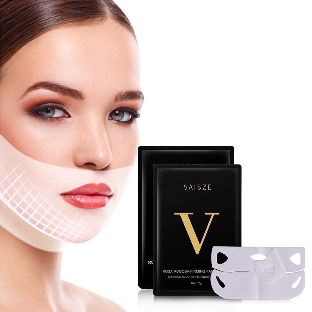 Saisze 2pcs V Line Lifting Face Mask Double Chin Reducer Intense Lift Layer Mask Chin Up Tightening Patch V Shape Slimming Facial Neck Mask Walmart Com