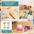thumbnail image 4 of Posavasos de lirio de los valles hechos a mano, posavasos de crochet con flores en 3D, posavasos de lirio de los valles tejidos a mano, 4 of 6