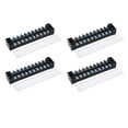 thumbnail image 2 of 4 Pcs Bornier 15A 600V Double Rangée Bande de Barrière de Borne de Vis pour Pont Éclairage Tunnel Distribution de Puissance, 2 of 8