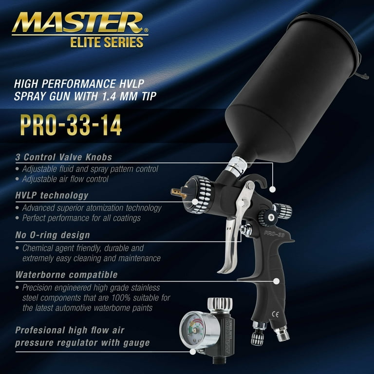 Master Elite High Performance PRO 33 Series HVLP Spray Gun with