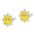 thumbnail image 2 of FB Jewels Sterling Silver Polished Enamel Sunshine Post Earrings, 2 of 3