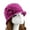 Light Purple, variant on harmtty Warm Flower Decor Wide Brim Round Dome Woolen Hat Middle Aged Ladies Elegant Bucket Hat Pink