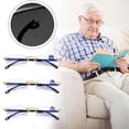 thumbnail image 4 of SharkTRUE Men Anti Blue Light Blocking Rimless Reading Glasses Readers Hinge Spring, 4 of 8