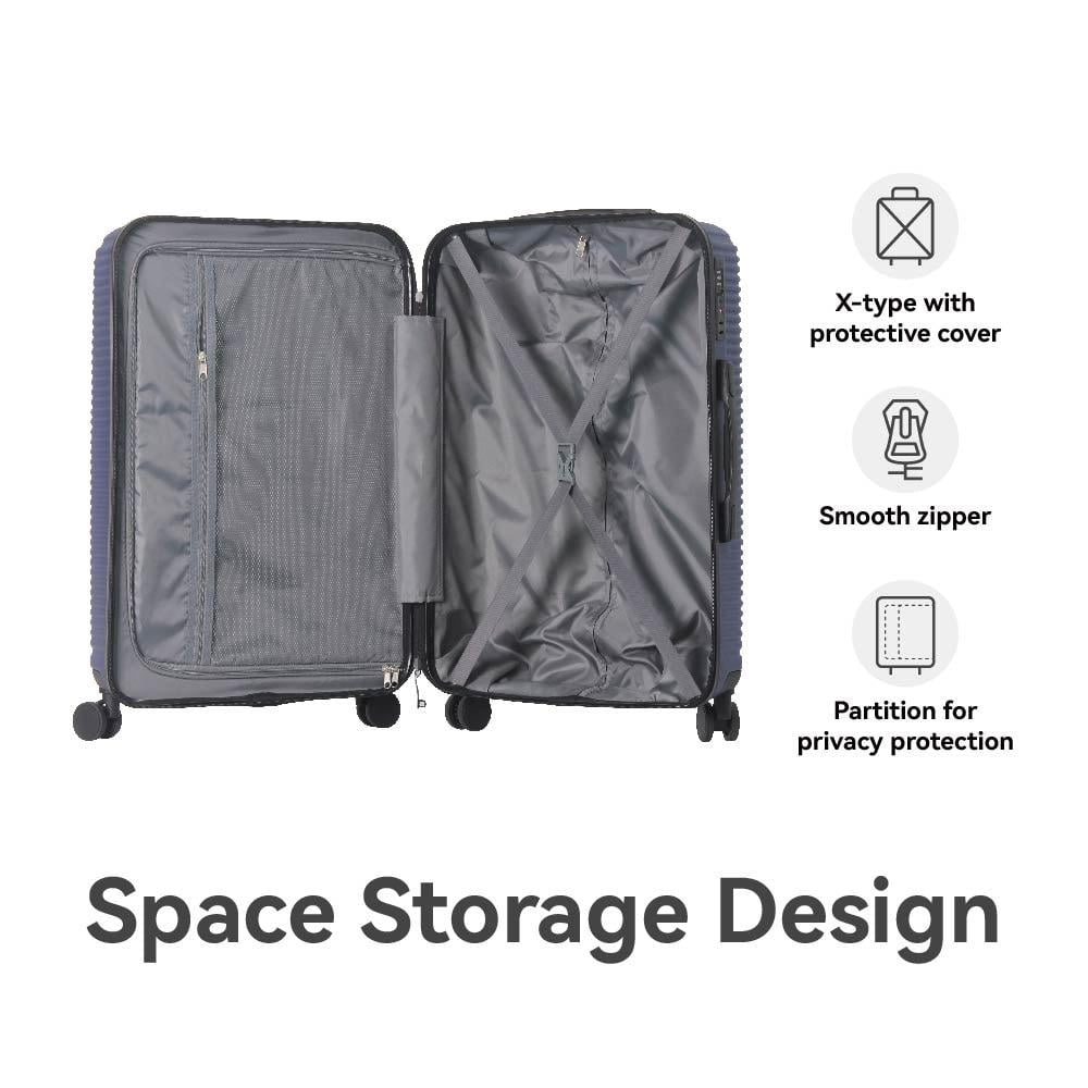 3Pcs 20''24''28'' Lightweight Luggage Sets, Hardshell Durable Suitcase Sets, 360-Degree Spinner Trunks with TSA Lock