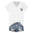 thumbnail image 1 of Gibobby Blusa Casual de Mujer Camiseta informal y cómoda con estampado esqueleto y interesantes en la parte delantera y trasera con personalidad (Blanco,M), 1 of 4