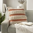thumbnail image 5 of Helena HNA-010 18"H x 18"W Square Pillow Kit in Burnt Orange/Ivory/Khaki, 5 of 5