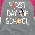 thumbnail image 3 of Disney - First Day Of School Mickey - Toddler & Youth Girls Raglan Graphic T-Shirt, 3 of 5