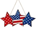 thumbnail image 2 of ¡Oferta! Decoración para puerta, letreros para el 4 de julio, letreros de madera con forma de corazón patriótico de EE. UU., letrero de bienvenida con forma de corazón de madera para el Día de la, 2 of 8