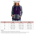 thumbnail image 4 of Long Sleeve Pullover Hoodie, Polyester Material Leopard Print Sweatshirt Stitching Design Comfortable Breathable  for Home Purple M, 4 of 6