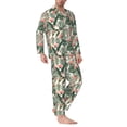 thumbnail image 2 of Sikiie Palm Trees and Tropical Mens Pajama Set, Soft Warm Long Sleeve Sleepwear, Cozy Button-Down Pjs for Men-X-Large, 2 of 7