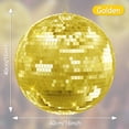 thumbnail image 3 of Queroig Disco Ball, 12"/16"/20" Mirror Disco Ball for DJ Club Party Live Stage Wedding Home Decor, Light Effect Mirror Ball with Hanging Rin, 3 of 6