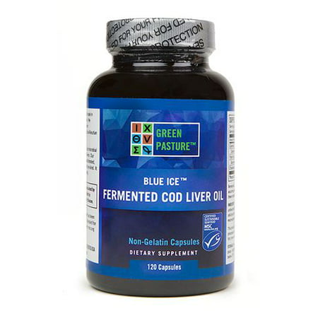 Blue Ice Fermented Cod Liver Oil Non-Gelatin Capsules, 120