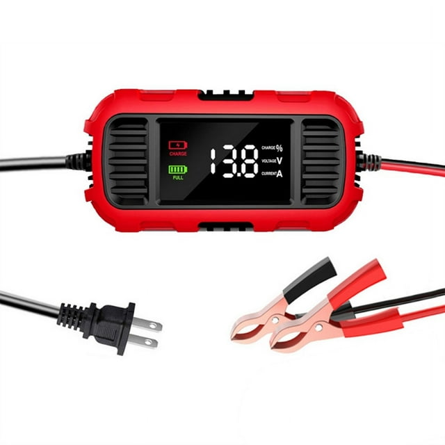 12V 2A Car Battery Charger Digital Display Smart Battery Charging Tool Trickle Charger Maintainer for Car Truck US-PLUG