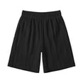 thumbnail image 4 of Edvintorg Bermuda Shorts for Women Knee Length Elastic Waisted Breathable Lightweight Loose Fit Casual Short Women Summer Clothes Black L, 4 of 6