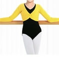 thumbnail image 4 of WOYY Big Girls Ballet Wrap Tops Long Sleeve Dance Cover Up Cotton Solid Color Blouse, 4 of 4
