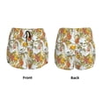 thumbnail image 3 of Balery Ducks and Flowers Pattern Women's Running Shorts with Liner 2 Pockets Elastic Workout Athletic Gym Yoga Shorts-Small, 3 of 7