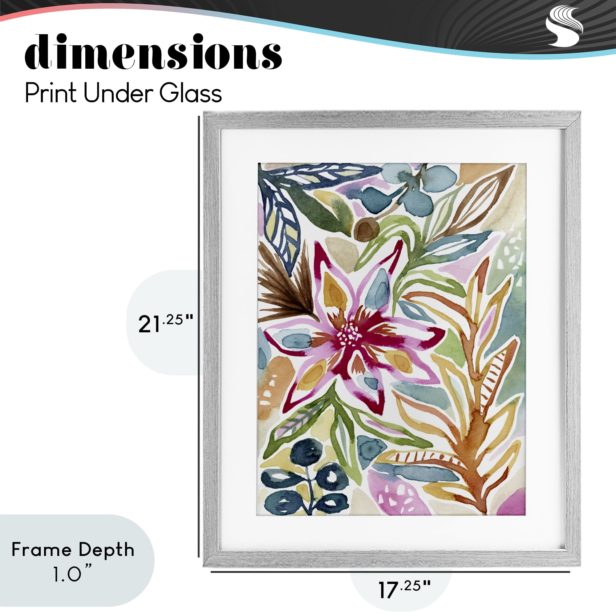 Stupell Industries Vibrant Garden Impressions Gray Framed Print Under Glass, design by Lisa Nohren