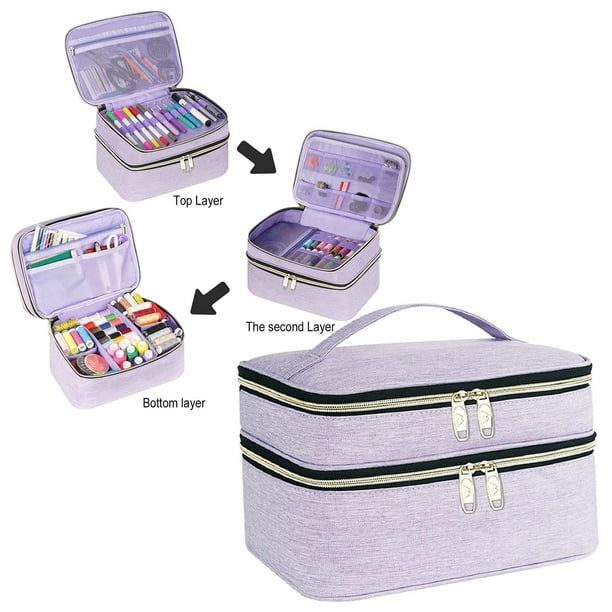 Sewing Supplies Organizer, Double Layer Sewing Box Organizer