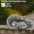thumbnail image 4 of Mnhhatv Garden Statue Dogs Solar Powered Outdoor Decoration - Unique Pet Memorial Yard Art for Lawn and Garden, Thoughtful Gift for Pet Lovers, Sustainable Solar Powered Sculpture, 4 of 6