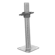 DEEPCRAFF Durable Adjustable Scaffold Jack, Plated Silver, Wide Base Plate, Building Support