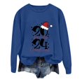 thumbnail image 1 of WEAIXIMIUNG Chandail en Molleton Surdimensionné pour Femmes Noël Manches Longues Col Rond Imprimé Lettre Léger Ample, 1 of 5