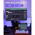 thumbnail image 3 of HXW EMK-25 - Teclado MIDI Bluetooth con 25 teclas, 9 almohadillas para orejas de ritmo retroiluminad, 3 of 7