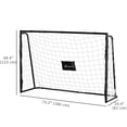 thumbnail image 3 of Soozier 6ft x 4ft Soccer Goal Net with Metal Frame, Easy Assembly, Black, 3 of 10