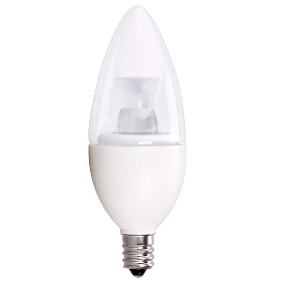 Bioluz LED 40W Candelabra Bulbs B10 B11 C37 3000K Soft White UL Listed E12 Base