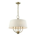 thumbnail image 6 of Livex Lighting  Cartwright Antique Brass 4 Light Pendant Chandelier, 49444-01 - 18"W x 18.75"H, 6 of 14