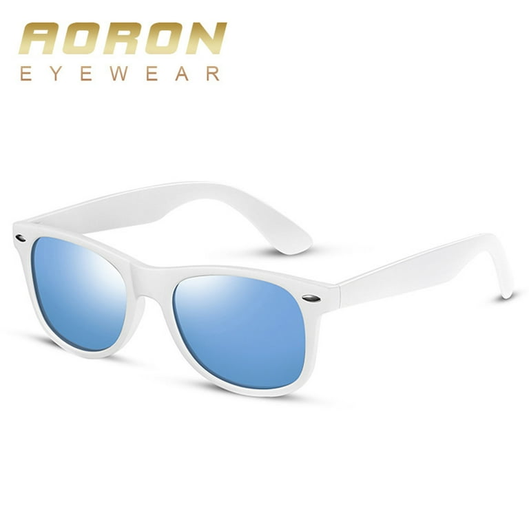 White top reflective sunglasses