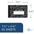 thumbnail image 2 of Junior Marble Composition Books, 12-Pack, Specially Sized 4.875"x7.5" for Smaller Users, 60 Sheets 15# White Wide Ruled Paper, Hard Board Covers, Black Marble (77125), 2 of 3