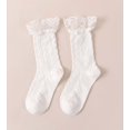 thumbnail image 1 of 1 Pair Floral Hosiery Lace Sock Sweet Gift Female Fine Workmanship Short Stocking Household Accessories Thin Design Simple Style Ruffle Cute Shape, 1 of 1