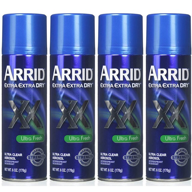 Arrid XX Extra Extra Dry Ultra Clear Aerosol Antiperspirant Deodorant, Ultra Fresh, 6 oz. Arrid Arrid
