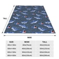 thumbnail image 3 of Honeii Cartoon Shark Print Fleece Blanket - Throw Blanket for Bed, Sofa, Couch, Camping, and Travel , Microplush Ultra Soft Warm Blanket-60"x50", 3 of 7