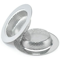 Dihmpor 2 Pcs Sink Strainer for Most Kitchen Sink Drain Basket, Upgraded Double-Layer Safe Design Kitchen Sink Strainer (Outer Diameter 4.5 Inch)