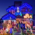 thumbnail image 6 of Upgraded 50cm 10 Tubes 360 LED Meteor Shower Rain Lights, Drop, Icicle Snow Falling Raindrop Cascading Lights for Wedding Party Christmas New Year Garden Tree Home Decor (Blue), 6 of 7