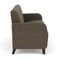 thumbnail image 2 of Siena 3-Seat Lounge Reception Waiting Tandem Seating / Black Steel Legs / Brown, 2 of 5