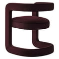 thumbnail image 4 of Winslow Performance Velvet Barrel Accent Chair in Mulberry, 4 of 10