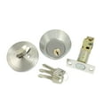 thumbnail image 1 of Unique Bargains Home Door Locking Security Single Cylinder Deadbolt Lock Silver Tone, 1 of 1