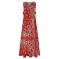 thumbnail image 4 of Red Bandana Long Dress Dress for girls elegant party dress for women beach sexy for women, 4 of 6