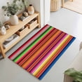 thumbnail image 2 of Entryway Rug 2'x3', Mexican Style Kitchen Runner Rugs Non-Slip Carpet Mats, Colorful Mexico Stripes Pink Red Bedside Rugs Runners Washable Floor Carpet for Bathroom Laundry Room, 2 of 8