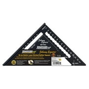 Johnson Level & Tool 1956-1800 Metric Johnny Square Professional Easy-Read Aluminum Rafter Square, 18cm, Black, 1 Square