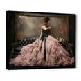thumbnail image 2 of Designart "Fashion Pink Dress gracefulness Unveiled II" Fashion Floater Framed Wall Art Living Room, 2 of 7