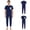Navy Blue, variant on Men's Anti-Strip Adaptive Short Sleeve Back Zipper Dementia Jumpsuit Alzheimers Clothing Royal Blue XL