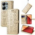 thumbnail image 1 of Funda Cartera FOXDOCK para Xiaomi Redmi Note 13 PRO 4G , Flip PU con Relieve de Gatos y Perros, Tarjetero y Soporte, 1 of 6